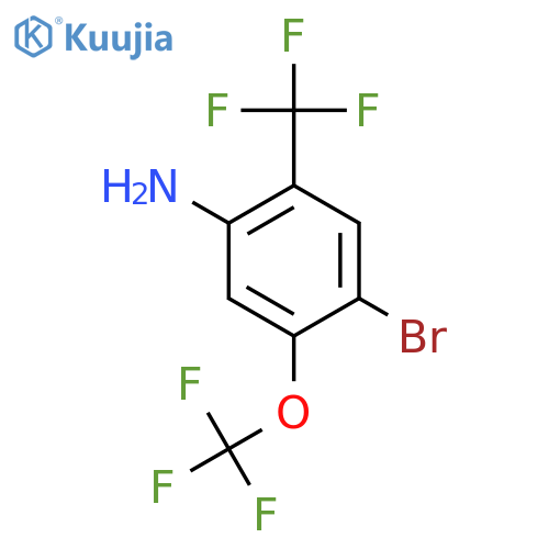 4-Bromo-5-trifluoromethoxy-2-(trifluoromethyl)aniline structure