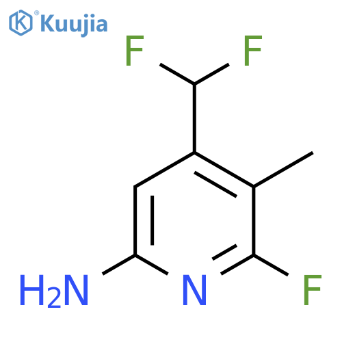 6-Amino-4-(difluoromethyl)-2-fluoro-3-methylpyridine structure