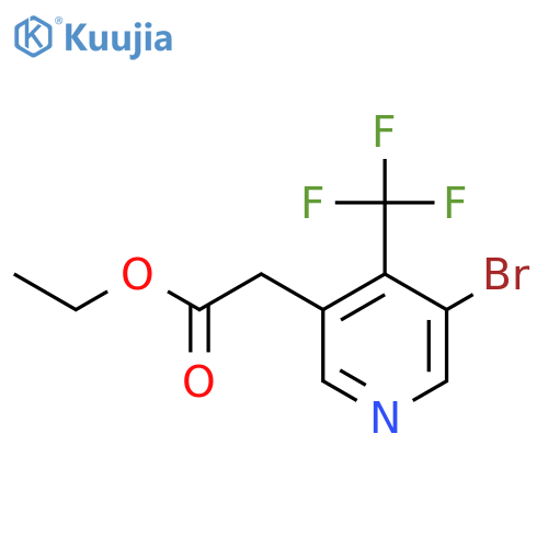 Ethyl 3-bromo-4-(trifluoromethyl)pyridine-5-acetate structure