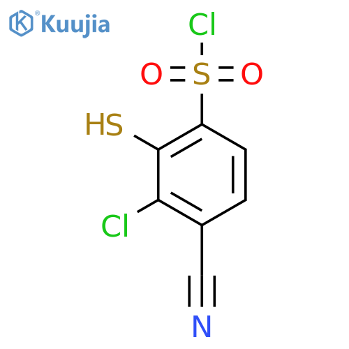 3-Chloro-4-cyano-2-mercaptobenzenesulfonyl chloride structure