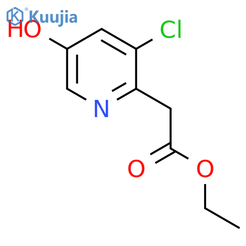 Ethyl 3-chloro-5-hydroxypyridine-2-acetate structure