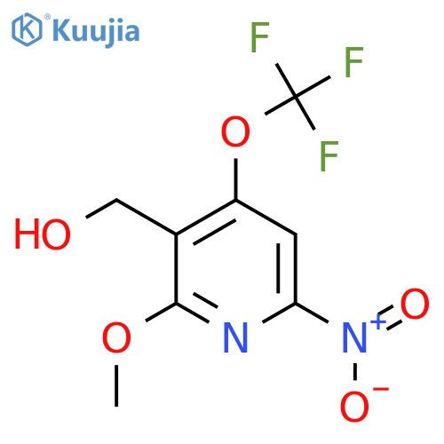 2-Methoxy-6-nitro-4-(trifluoromethoxy)pyridine-3-methanol structure