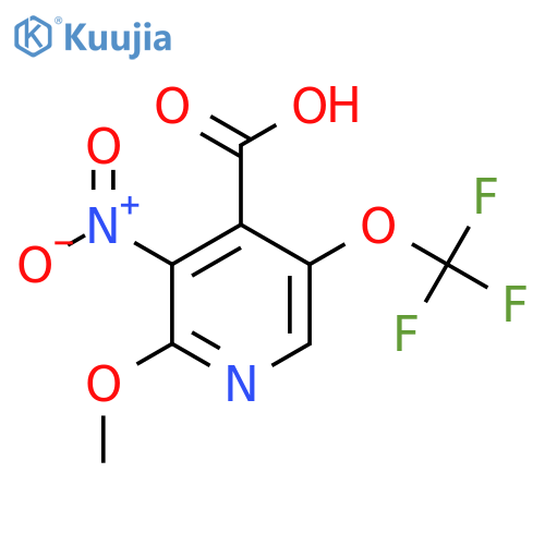 2-Methoxy-3-nitro-5-(trifluoromethoxy)pyridine-4-carboxylic acid structure