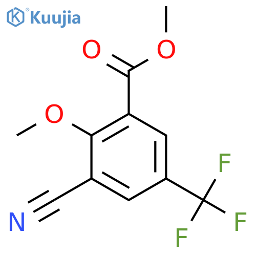Methyl 3-cyano-2-methoxy-5-(trifluoromethyl)benzoate structure
