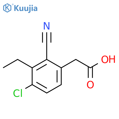 4-Chloro-2-cyano-3-ethylphenylacetic acid structure