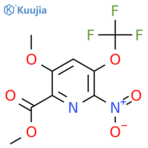 Methyl 5-methoxy-2-nitro-3-(trifluoromethoxy)pyridine-6-carboxylate structure