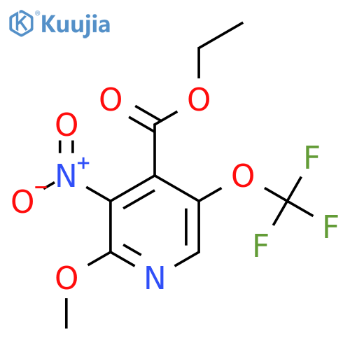 Ethyl 2-methoxy-3-nitro-5-(trifluoromethoxy)pyridine-4-carboxylate structure