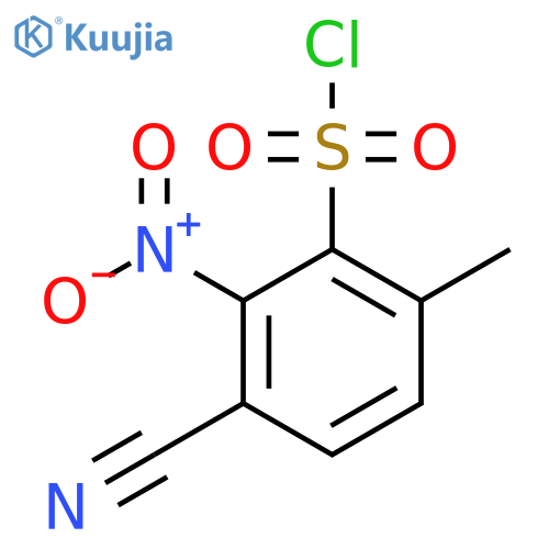 3-Cyano-6-methyl-2-nitrobenzenesulfonyl chloride structure