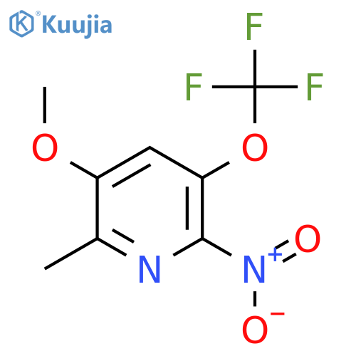 3-Methoxy-2-methyl-6-nitro-5-(trifluoromethoxy)pyridine structure
