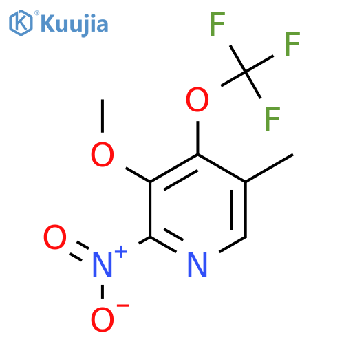 3-Methoxy-5-methyl-2-nitro-4-(trifluoromethoxy)pyridine structure