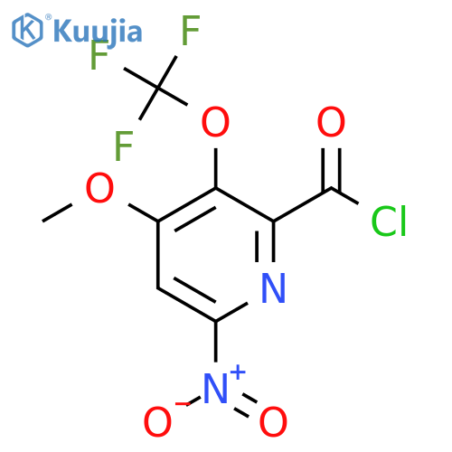 4-Methoxy-6-nitro-3-(trifluoromethoxy)pyridine-2-carbonyl chloride structure
