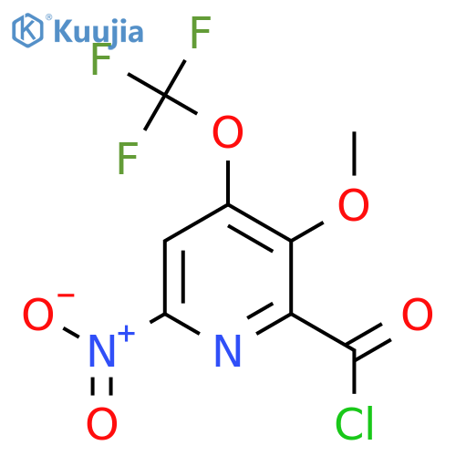 3-Methoxy-6-nitro-4-(trifluoromethoxy)pyridine-2-carbonyl chloride structure