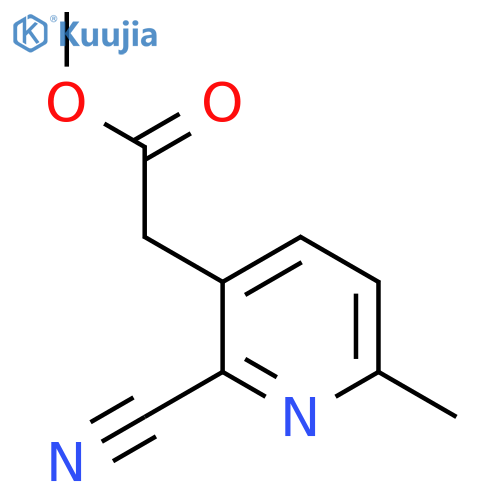 Methyl 2-cyano-6-methylpyridine-3-acetate structure