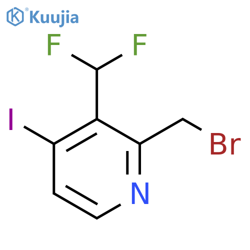 2-(Bromomethyl)-3-(difluoromethyl)-4-iodopyridine structure
