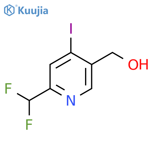 2-(Difluoromethyl)-4-iodopyridine-5-methanol structure