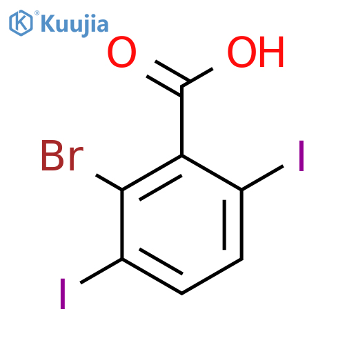 2-Bromo-3,6-diiodobenzoic acid structure