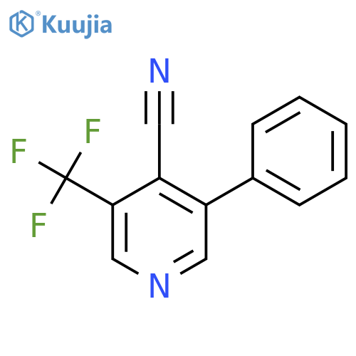 3-Phenyl-5-(trifluoromethyl)isonicotinonitrile structure