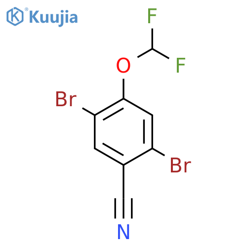 2,5-Dibromo-4-(difluoromethoxy)benzonitrile structure