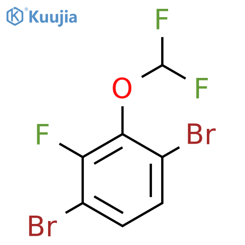 1,4-Dibromo-2-difluoromethoxy-3-fluorobenzene structure