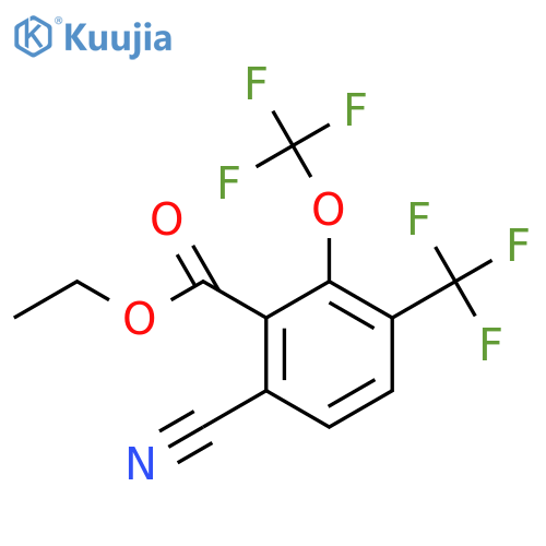 Ethyl 6-cyano-2-trifluoromethoxy-3-(trifluoromethyl)benzoate structure