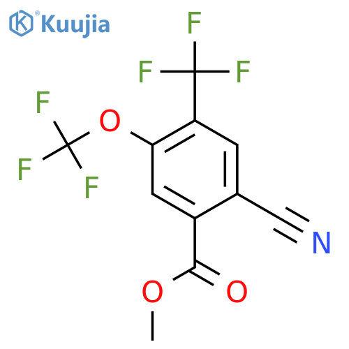 Methyl 2-cyano-5-trifluoromethoxy-4-(trifluoromethyl)benzoate structure