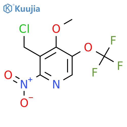 3-(Chloromethyl)-4-methoxy-2-nitro-5-(trifluoromethoxy)pyridine structure