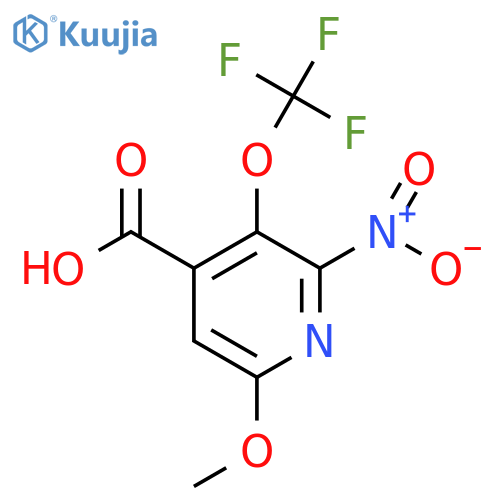 6-Methoxy-2-nitro-3-(trifluoromethoxy)pyridine-4-carboxylic acid structure