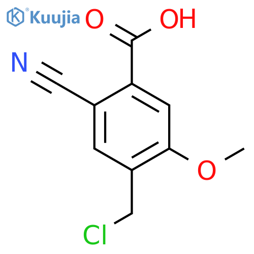 4-Chloromethyl-2-cyano-5-methoxybenzoic acid structure