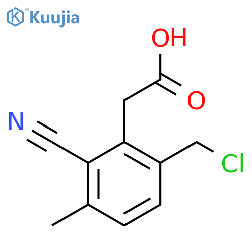 6-Chloromethyl-2-cyano-3-methylphenylacetic acid structure
