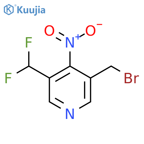 3-(Bromomethyl)-5-(difluoromethyl)-4-nitropyridine structure