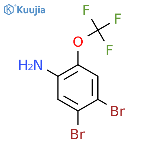 4,5-Dibromo-2-(trifluoromethoxy)aniline structure