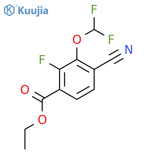 Ethyl 4-cyano-3-difluoromethoxy-2-fluorobenzoate structure