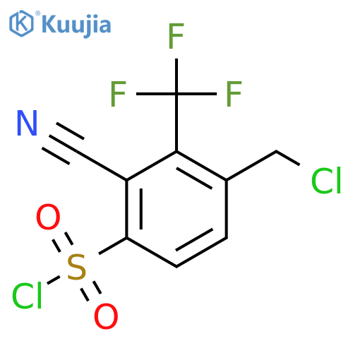 4-Chloromethyl-2-cyano-3-(trifluoromethyl)benzenesulfonyl chloride structure