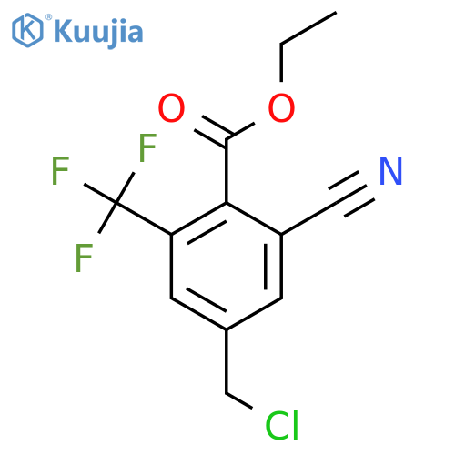 Ethyl 4-chloromethyl-2-cyano-6-(trifluoromethyl)benzoate structure