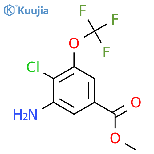 Methyl 3-amino-4-chloro-5-(trifluoromethoxy)benzoate structure