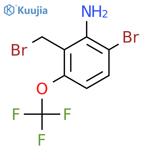 2-Amino-3-bromo-6-(trifluoromethoxy)benzyl bromide structure