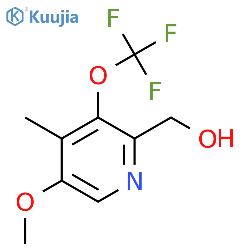 5-Methoxy-4-methyl-3-(trifluoromethoxy)pyridine-2-methanol structure