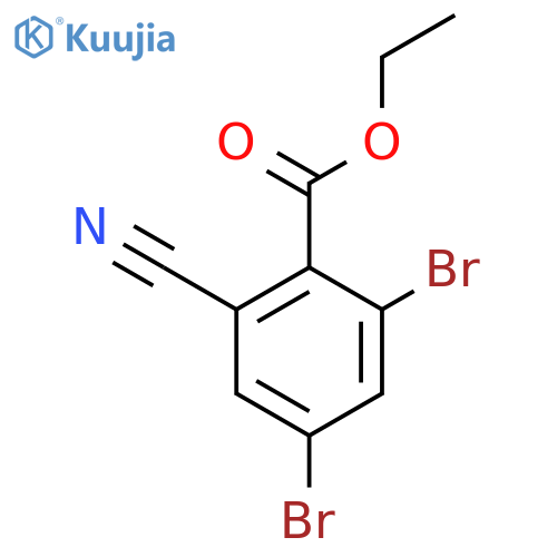 Ethyl 2-cyano-4,6-dibromobenzoate structure