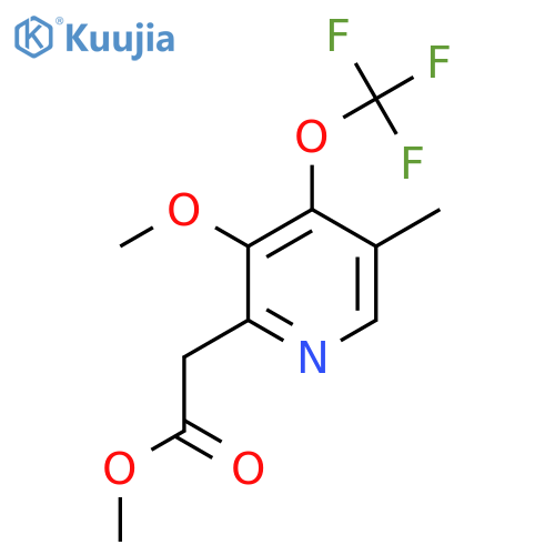 Methyl 3-methoxy-5-methyl-4-(trifluoromethoxy)pyridine-2-acetate structure