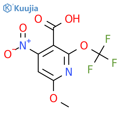 6-Methoxy-4-nitro-2-(trifluoromethoxy)pyridine-3-carboxylic acid structure