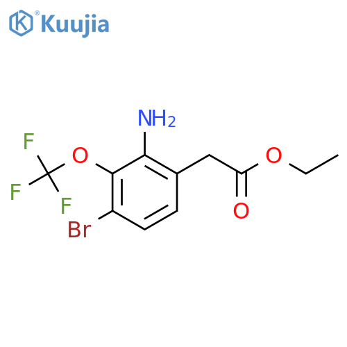 Ethyl 2-amino-4-bromo-3-(trifluoromethoxy)phenylacetate structure