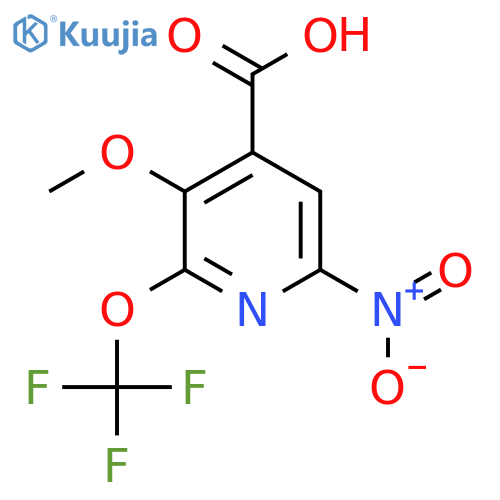 3-Methoxy-6-nitro-2-(trifluoromethoxy)pyridine-4-carboxylic acid structure
