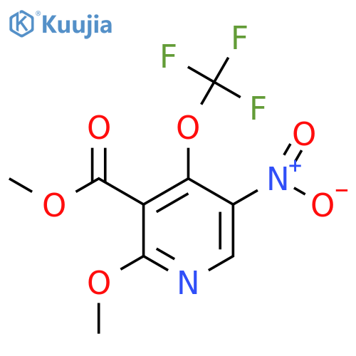 Methyl 2-methoxy-5-nitro-4-(trifluoromethoxy)pyridine-3-carboxylate structure