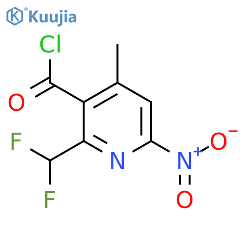 2-(Difluoromethyl)-4-methyl-6-nitropyridine-3-carbonyl chloride structure