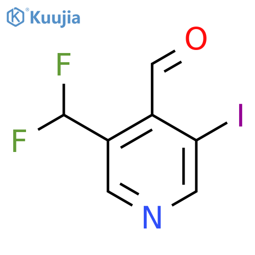 3-(Difluoromethyl)-5-iodopyridine-4-carboxaldehyde structure