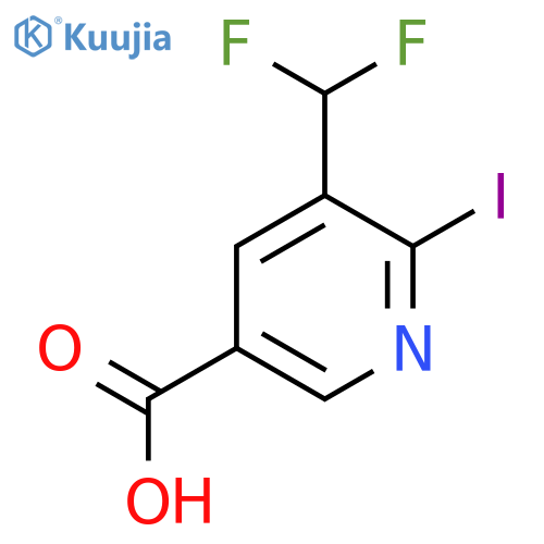 3-(Difluoromethyl)-2-iodopyridine-5-carboxylic acid structure