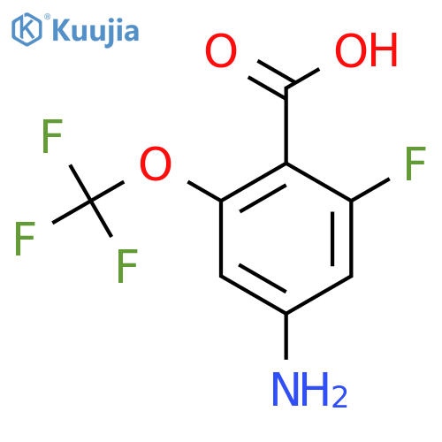4-Amino-2-fluoro-6-(trifluoromethoxy)benzoic acid structure