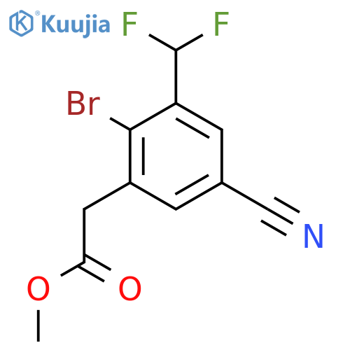 Methyl 2-bromo-5-cyano-3-(difluoromethyl)phenylacetate structure