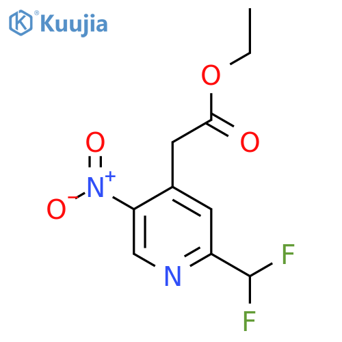 Ethyl 2-(difluoromethyl)-5-nitropyridine-4-acetate structure