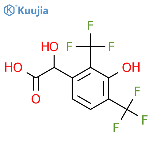 2,4-Bis(trifluoromethyl)-3-hydroxymandelic acid structure